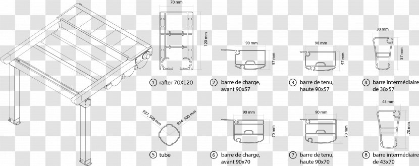 Paper Drawing Car Diagram - Pergola Plan Transparent PNG