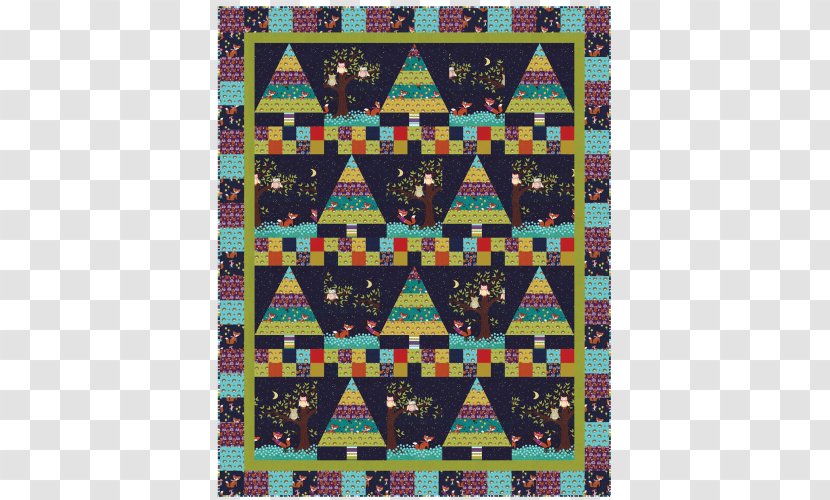 Patchwork Quilt Butterfly Textile Pattern - Square Meter - Woodland Animals Transparent PNG