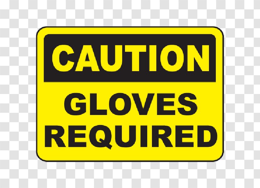 Warning Sign Label Safety Hazard - Vehicle Registration Plate - Wired Glove Transparent PNG