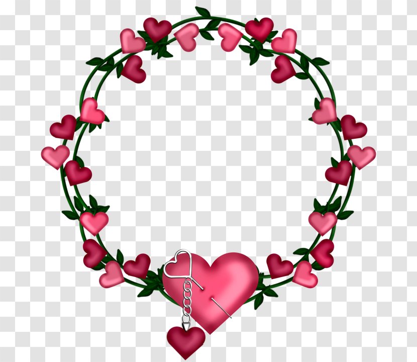 New Year's Day Heart Clip Art - Frame Transparent PNG