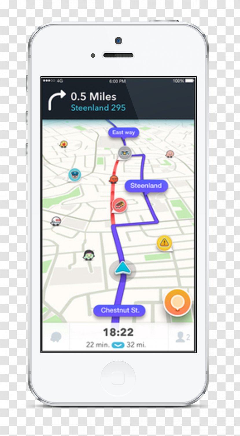 Waze GPS Navigation Software Systems Traffic - Driving Transparent PNG