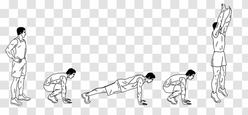 Burpee Aerobic Exercise Muscle Hand - Frame - Practice The Pain Of Squatting Posture Transparent PNG