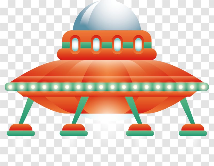 Flight Flying Saucer Unidentified Object Spacecraft - Headgear - Red Spaceship Transparent PNG