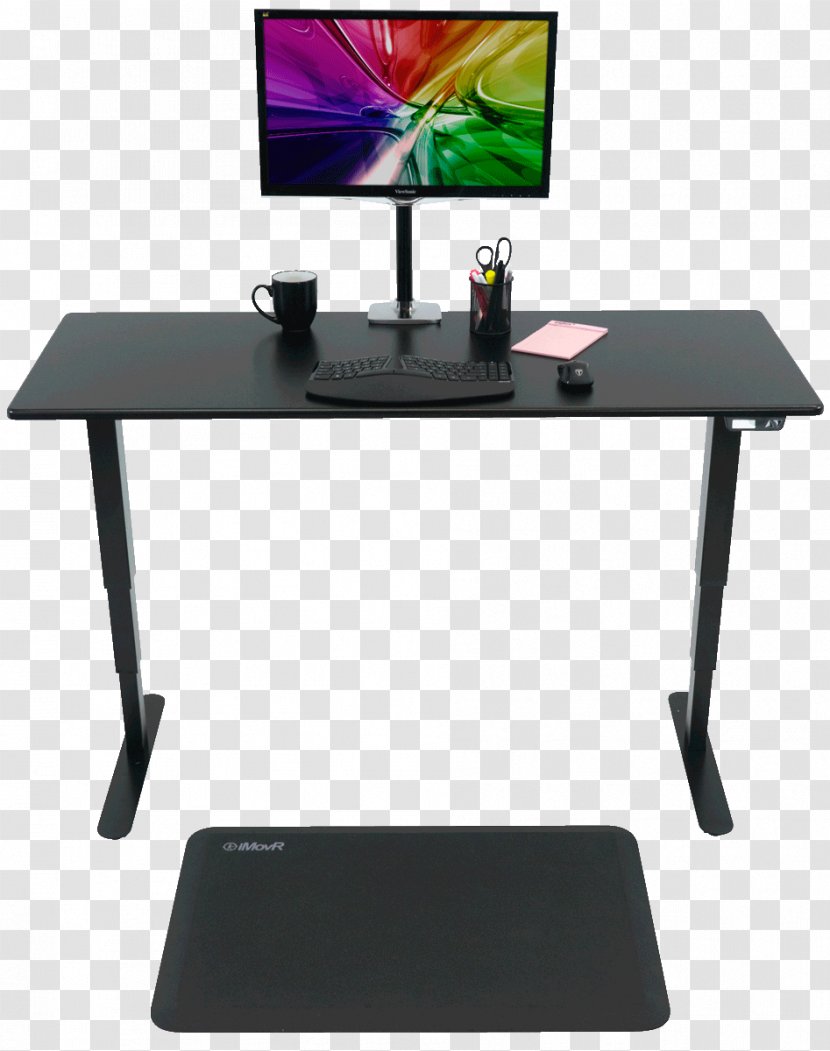 Standing Desk Luxor Pneumatic Adjustable Round Pedestal Table - Computer Monitor Accessory - International Ambulance Specs Transparent PNG