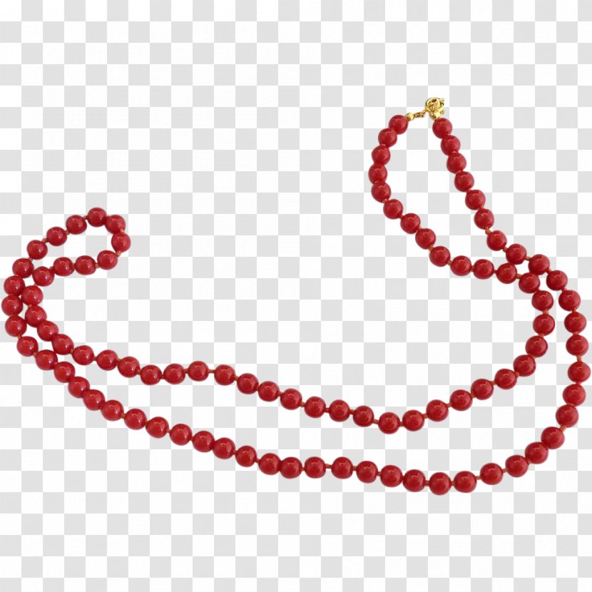 Necklace Bead Red Body Jewellery - Heart Transparent PNG
