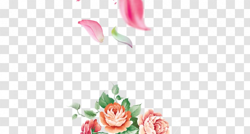 Rose Floral Design Petal Pattern - Women Hand-painted Flowers Transparent PNG