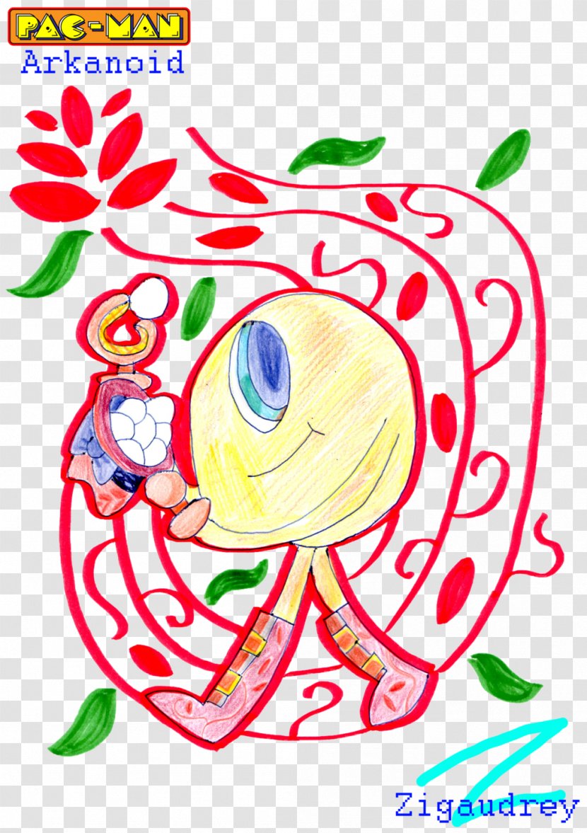 Pac-Man Floral Design Ghosts Graphic Namco - Tree - Typical French Man Cartoon Transparent PNG