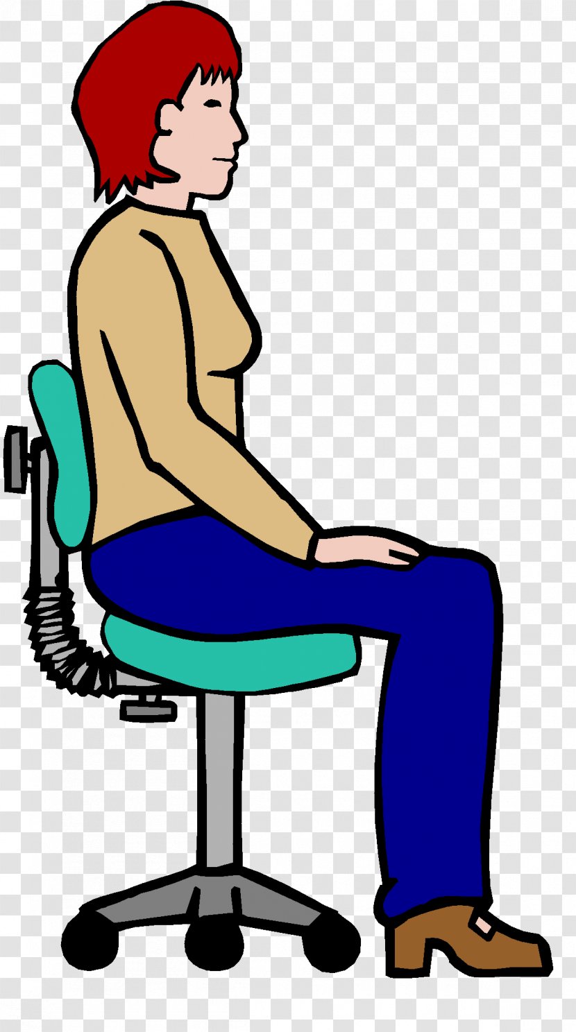 Sitting Computer Chair Clip Art - Silhouette - Cartoon Transparent PNG