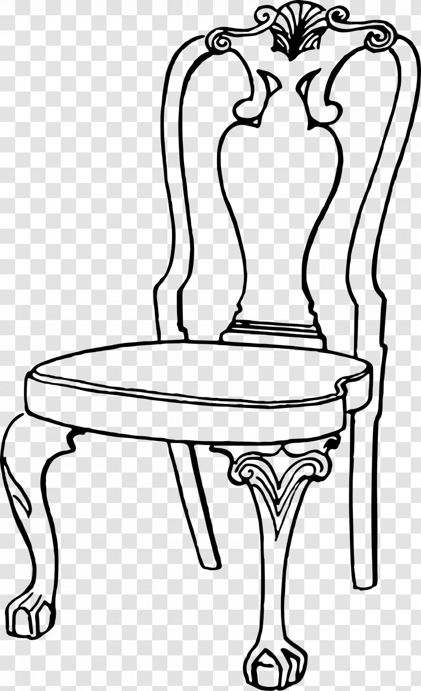 Coloring Book Chair Line Art Table - Outdoor Furniture - Cartoon Transparent PNG