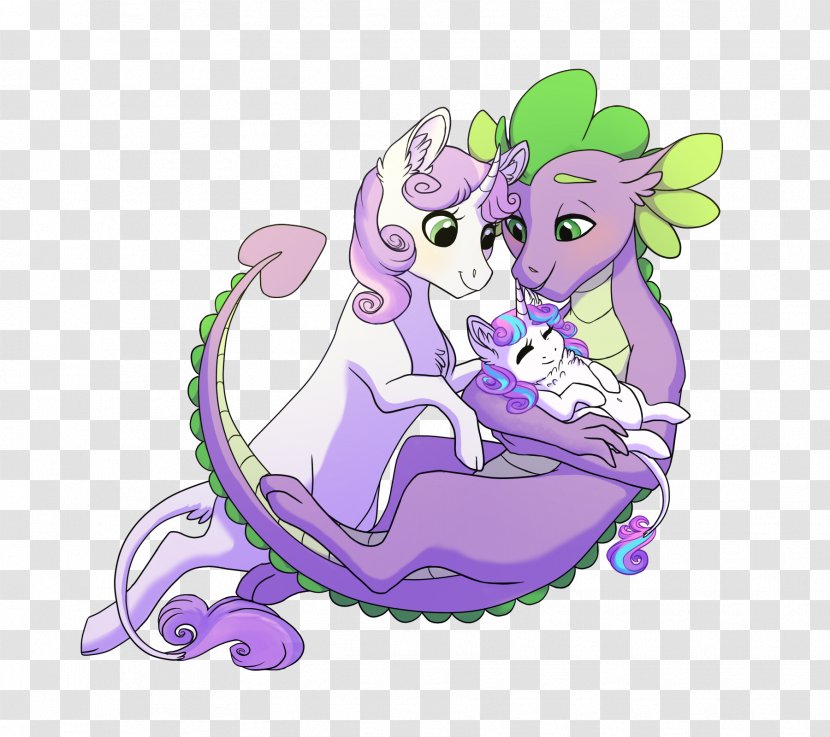 Spike Sweetie Belle Rarity Art Pony - Purple - Childhood Sweethearts Transparent PNG