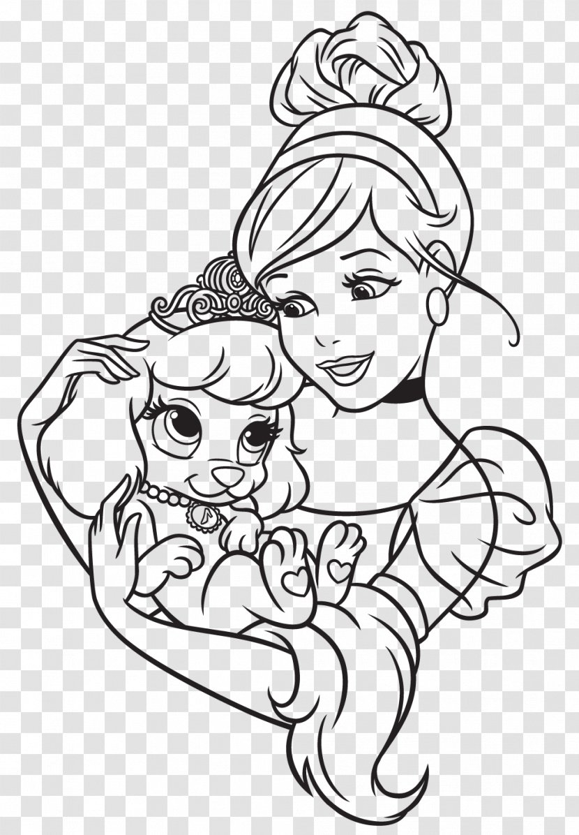 Cinderella Belle Coloring Book Disney Princess Palace Pets - Cartoon - Sophia Transparent PNG