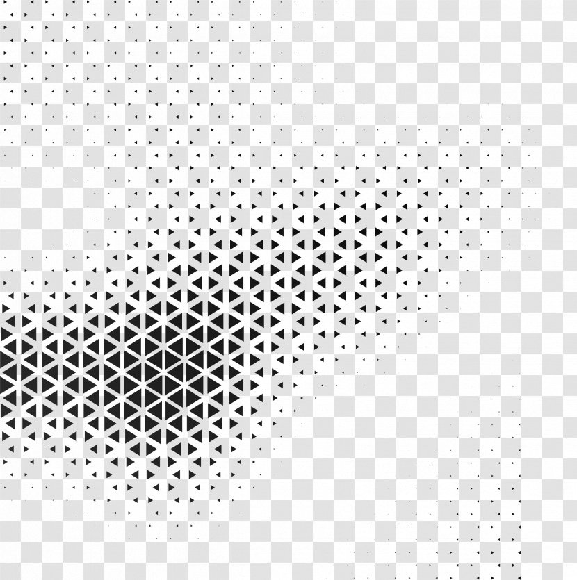 Black And White Geometry Geometric Abstraction Pattern - Technology Triangle Cover Transparent PNG