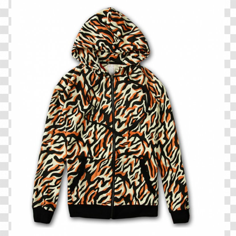 Hoodie Outerwear Jacket Tiger Clothing - Watercolor Transparent PNG