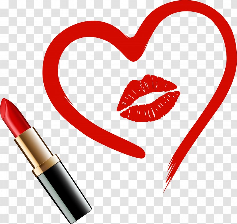 Heart Lipstick Drawing - Shutterstock - Vector Transparent PNG