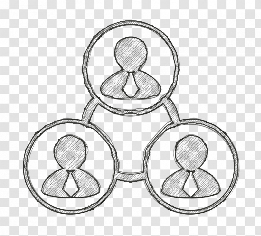 Humans Resources Icon Businessmen Connections Icon Business Icon Transparent PNG