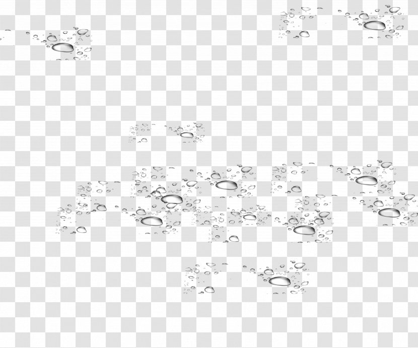 Black And White Line Point Angle - Droplets Watermark Transparent PNG