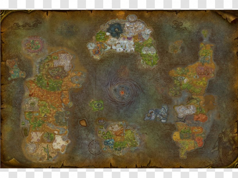 World Of Warcraft: Legion Cataclysm Azeroth Video Game WoWWiki - Art - Treasure Map Transparent PNG