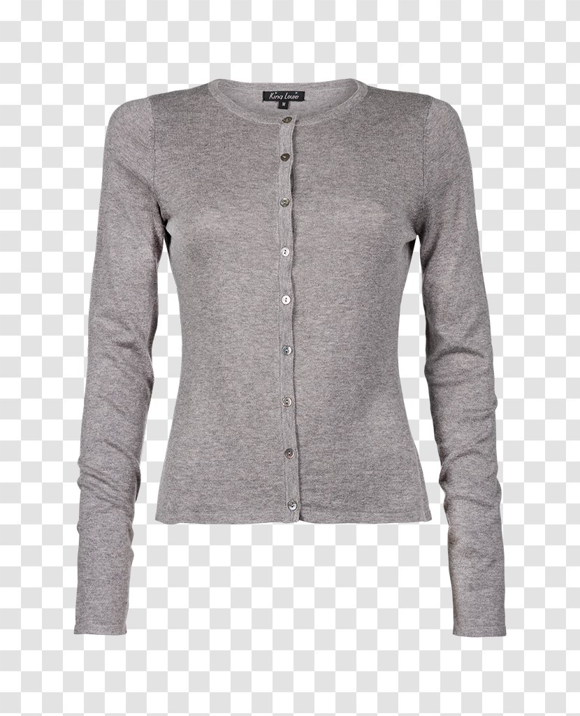 Cardigan Long-sleeved T-shirt Grey Transparent PNG