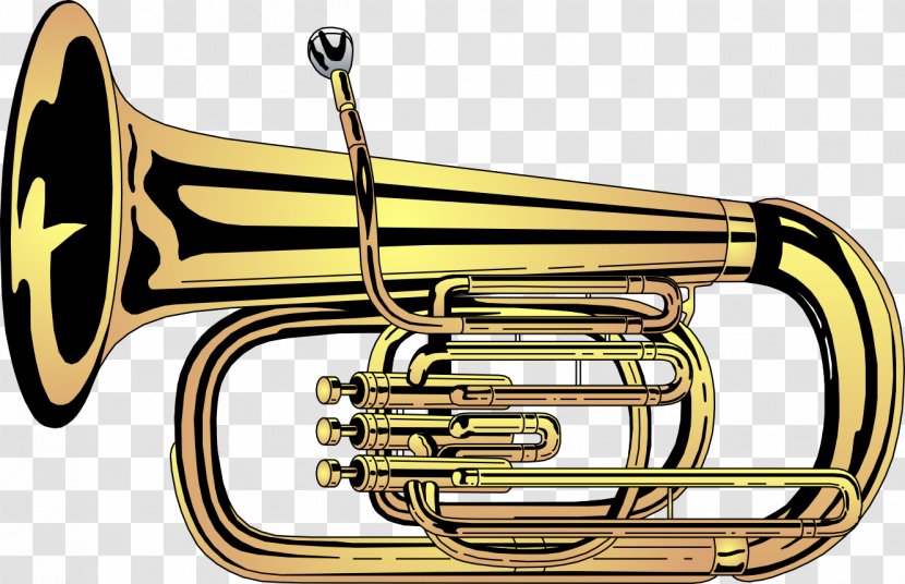 Tuba Sousaphone Clip Art - Silhouette - Baritone Cliparts Transparent PNG