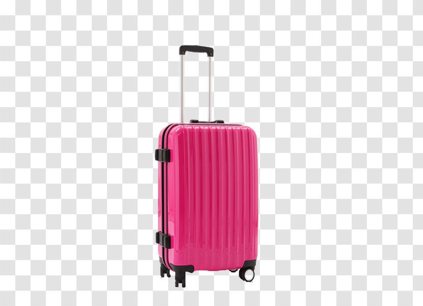 Hand Luggage Pattern - Magenta - The New Rose Red Korean Fashion Bag Trolley Case Transparent PNG