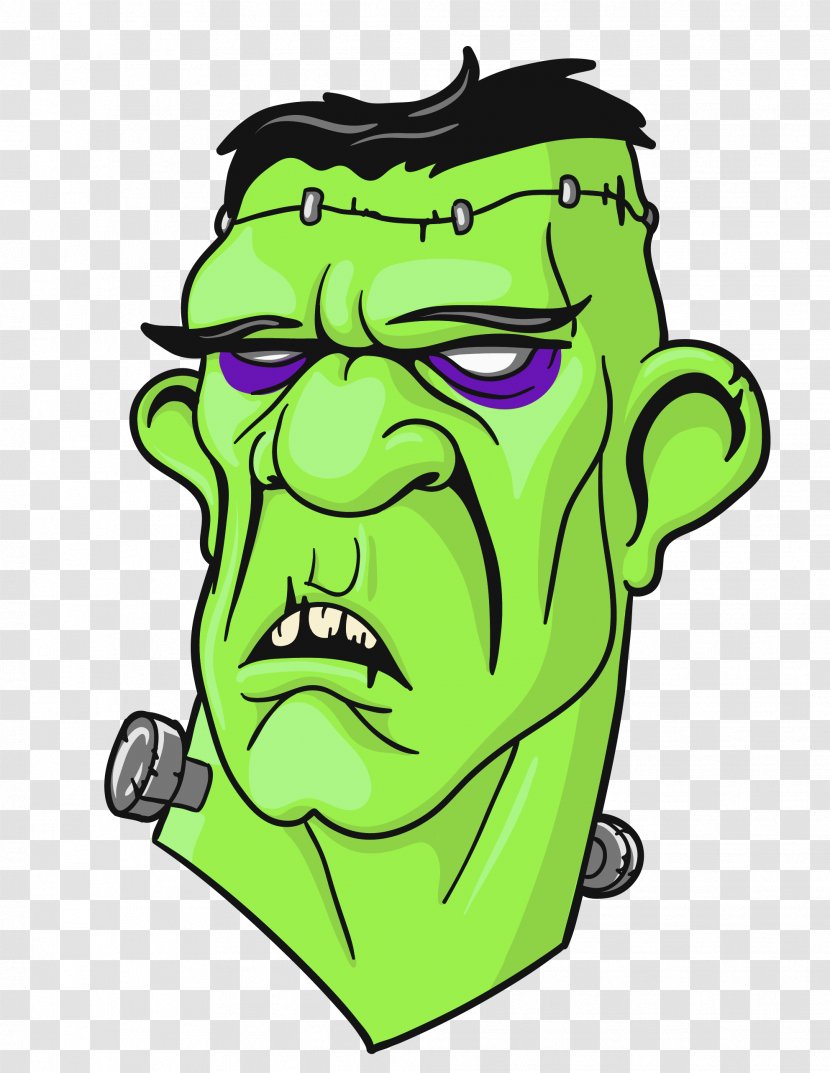 Frankenstein's Monster Clip Art - Smile - Frankenstein Head PNG Clipart Transparent PNG