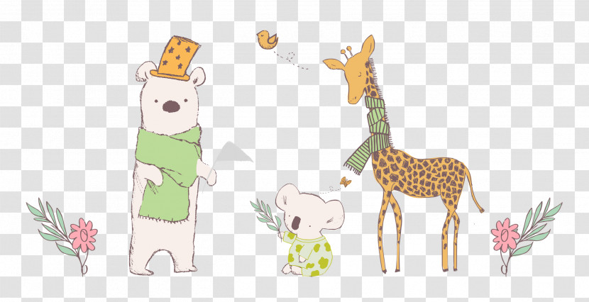 Friends Koala Giraffe Transparent PNG