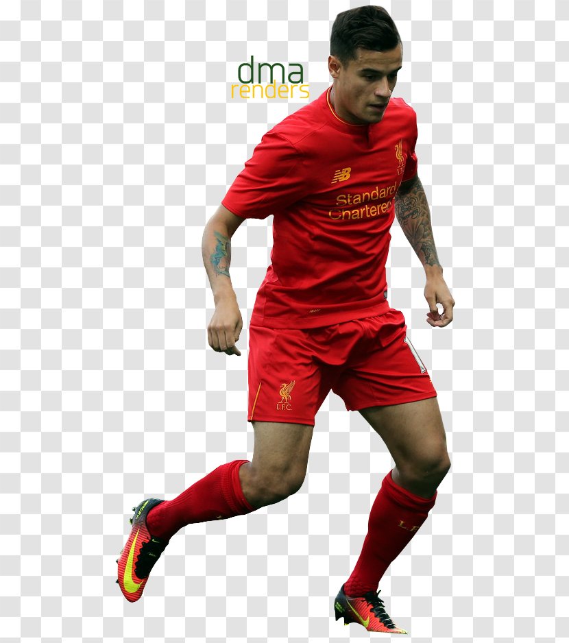 Philippe Coutinho Jersey Football Player - Ball Transparent PNG