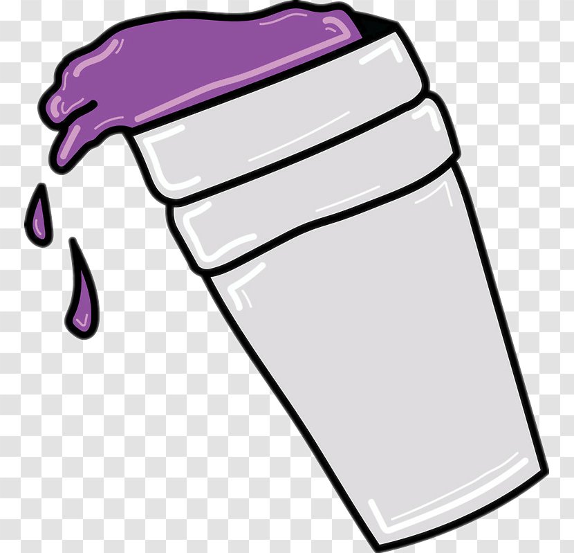 Purple Drank Drawing Cup - Tree - Leaning Clipart Transparent PNG