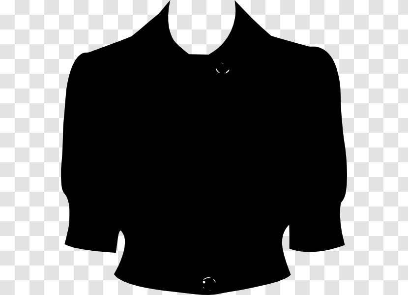 Coat Clothing Jacket Clip Art - Black And White - Clothes Clipart Transparent PNG