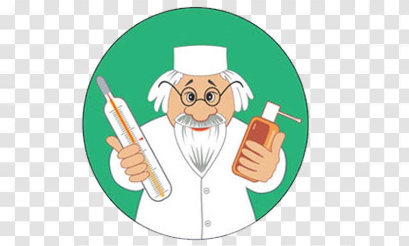 Physician Medicine - Profession - Green Background Doctor Holding Thermometer Transparent PNG