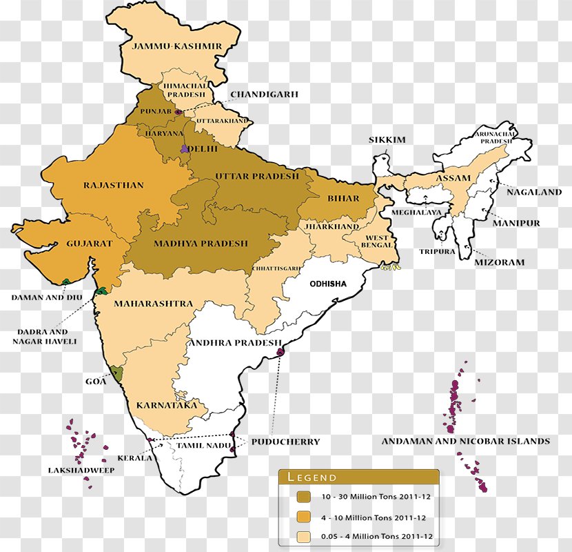 States And Territories Of India Agriculture Wheat Production In The United - Agricultural Productivity - Rich Yield Transparent PNG