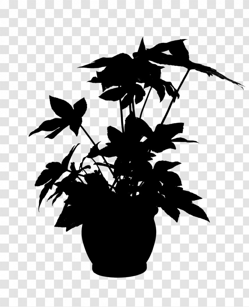 Flowering Plant Silhouette Leaf Plants - Flower Transparent PNG