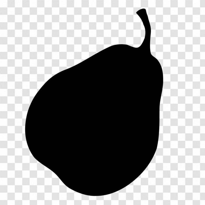 Pear Clip Art - Black Transparent PNG