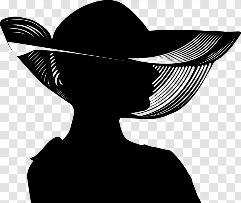 Silhouette Woman With A Hat Image Photography Black - Fashion Accessory - Style Transparent PNG