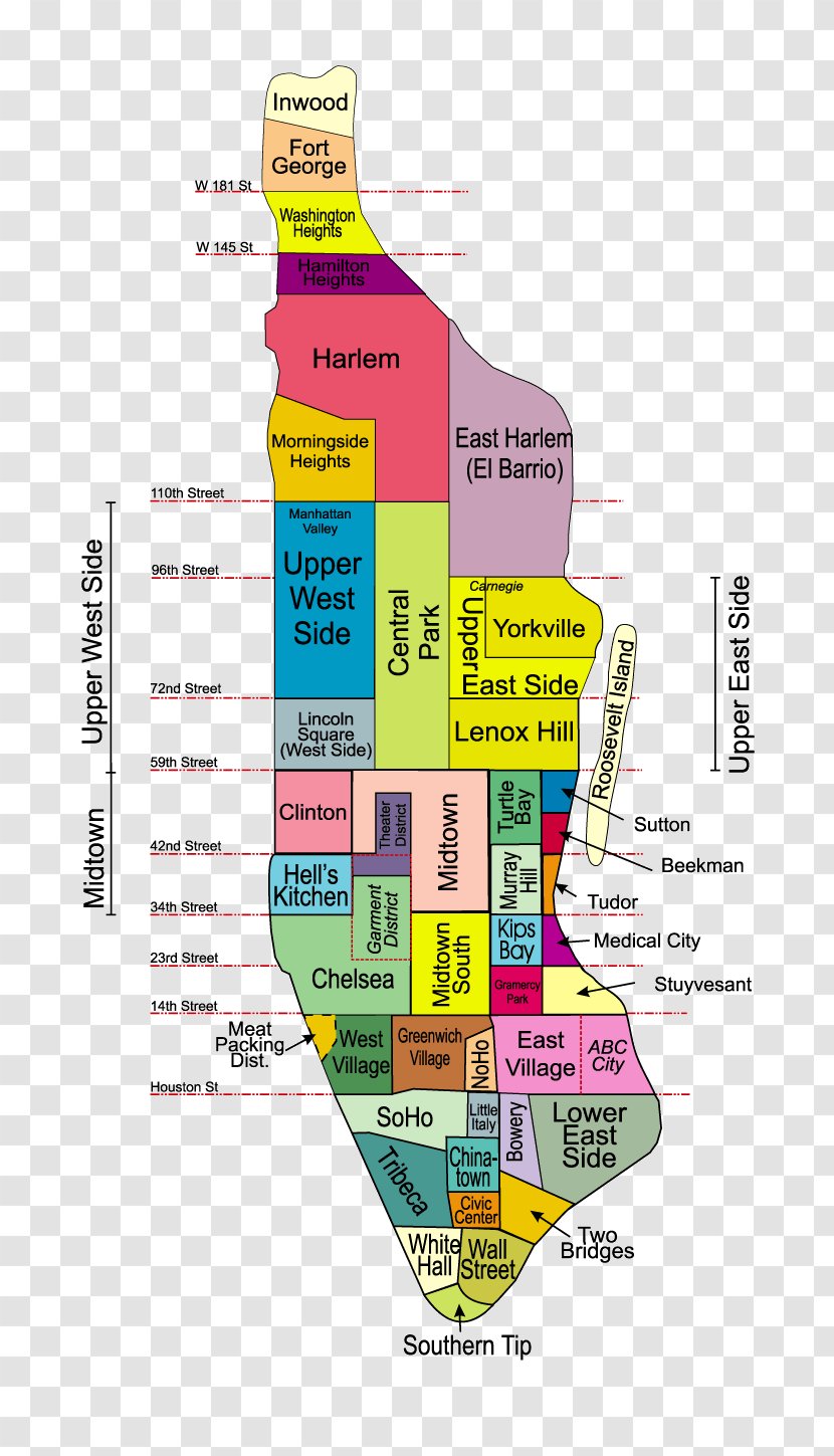 City Map Neighbourhood World - Boroughs Of New York Transparent PNG