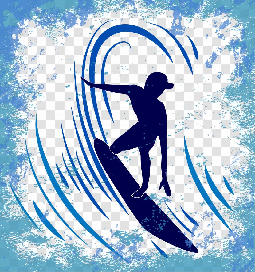 Big Wave Surfing Wind Illustration - Sports Equipment - Sea Skateboard Material Transparent PNG