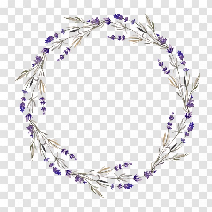 Lavender Flower Wreath Clip Art - Body Jewelry Transparent PNG