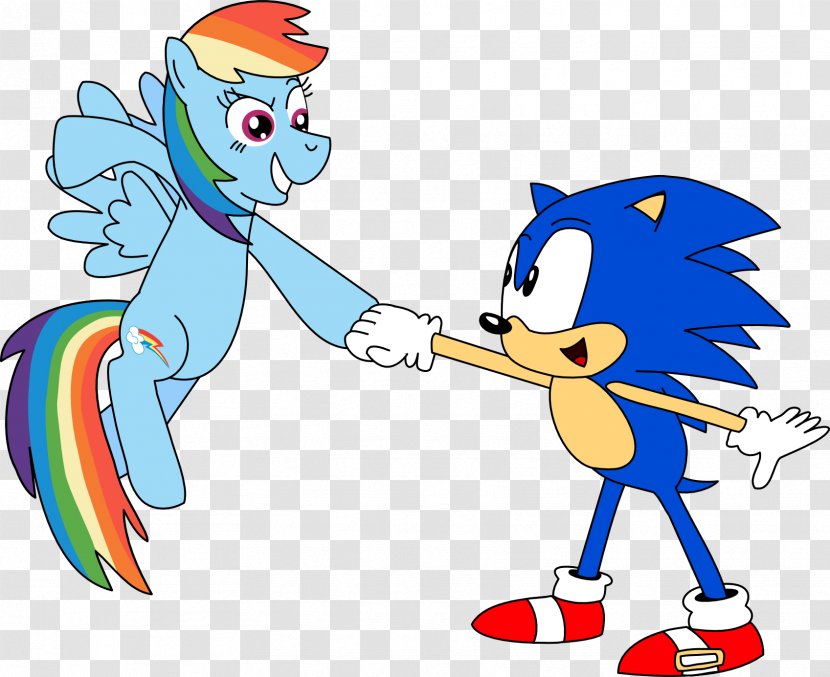 Rainbow Dash Sonic R - Kiss Transparent PNG