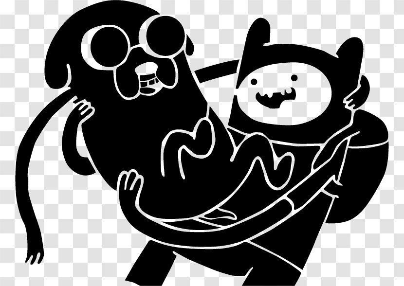 Jake The Dog Black And White Finn Human Lumpy Space Princess Ice King - Flower Transparent PNG