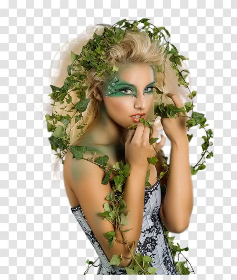 Woman Female Blond - Floral Design Transparent PNG