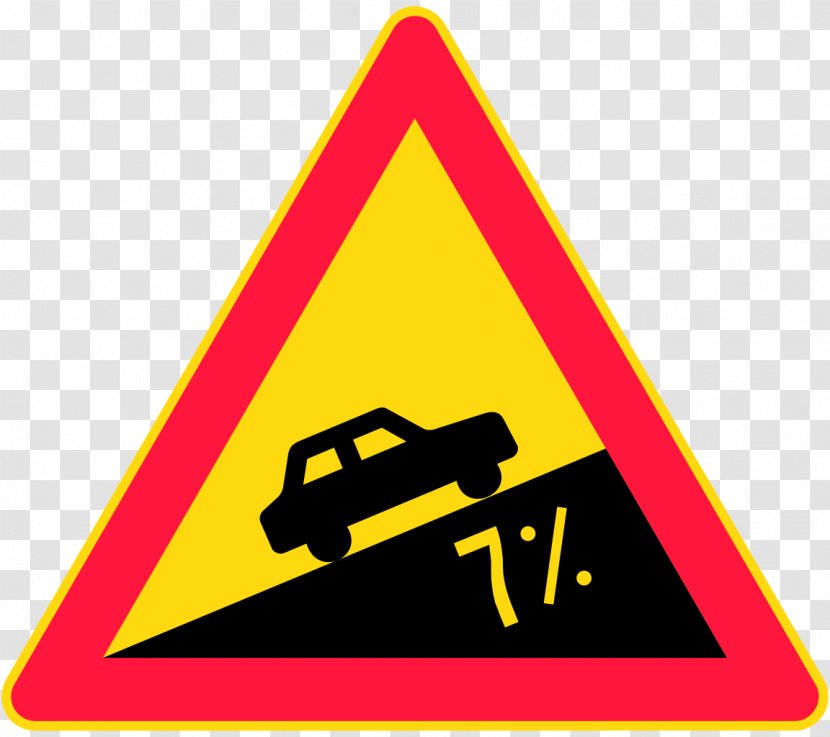 Grade Traffic Sign Slope Canton Avenue Road Transparent PNG