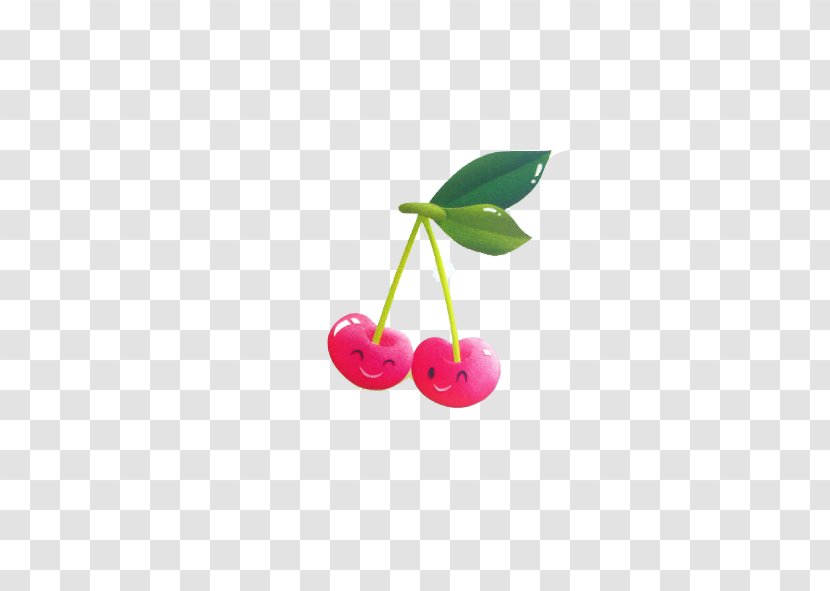 Cherry Cartoon Drawing - Smiley Transparent PNG