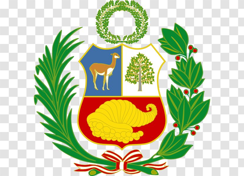 Flag Of Peru National Symbols Coat Arms - Laurel Transparent PNG