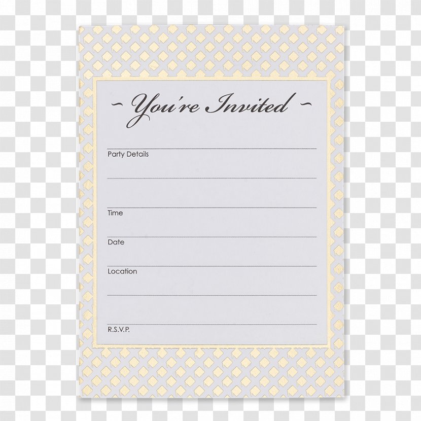 Wedding Invitation Greeting & Note Cards Gold Party - Message - Herff Jones Texan Graduation Supply Transparent PNG