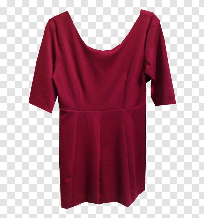 Sleeve Knitting Clothing Shoulder Dress - Red Spotted Transparent PNG