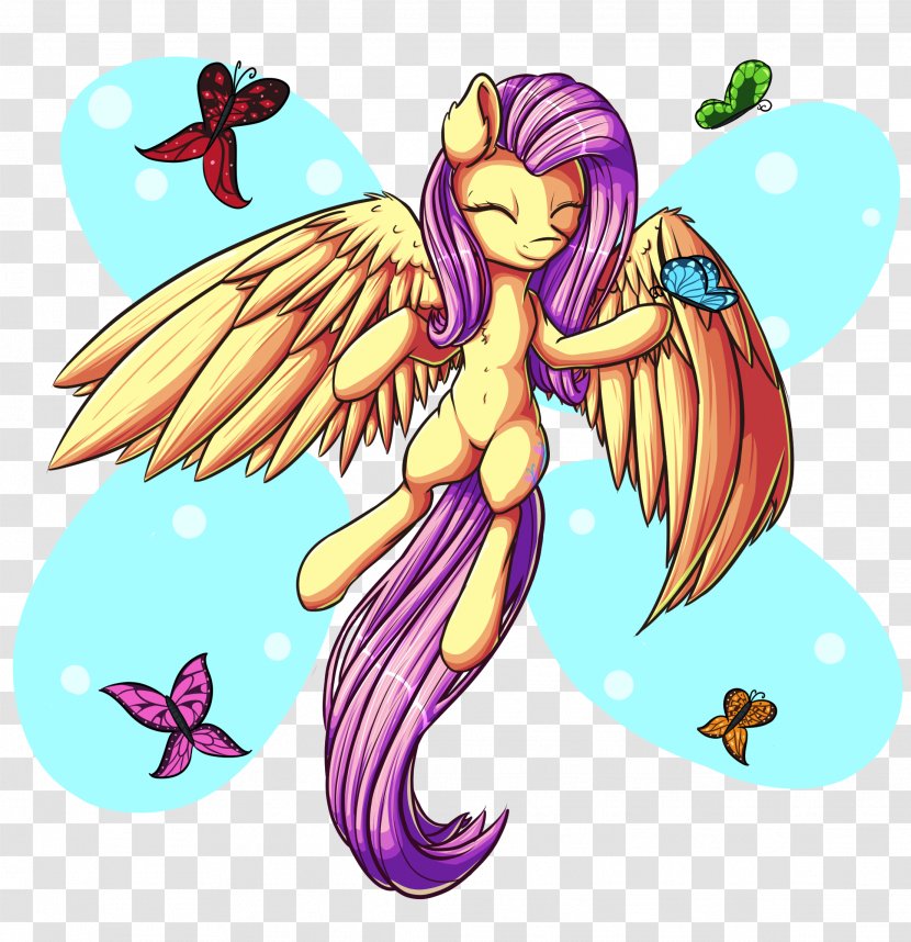 Fluttershy Pinkie Pie Pony Twilight Sparkle Rarity - My Little Friendship Is Magic - Dancing Butterfly Transparent PNG