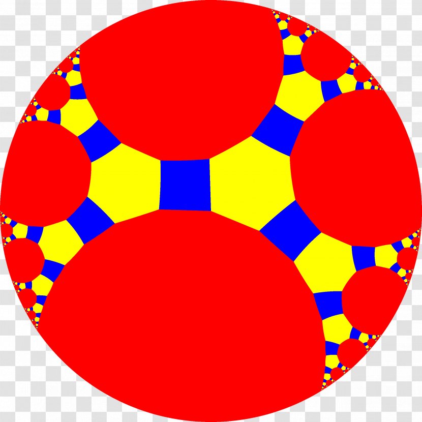 Tessellation Hexagon Uniform Tilings In Hyperbolic Plane Semiregular Polyhedron - Triangle - Face Transparent PNG