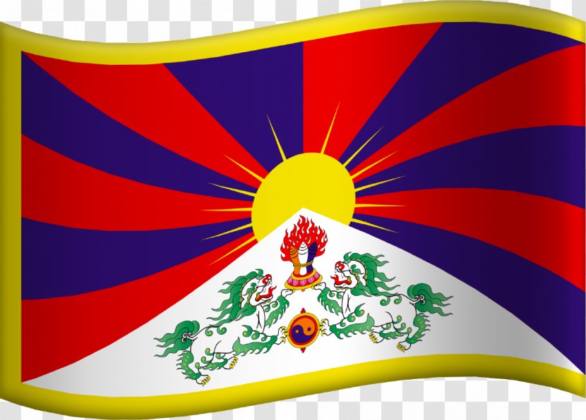 Tibetan Independence Movement Flag Of Tibet Free Buddhism - 14th Dalai Lama - Snapchat Emoji Bedeutung 2018 Transparent PNG
