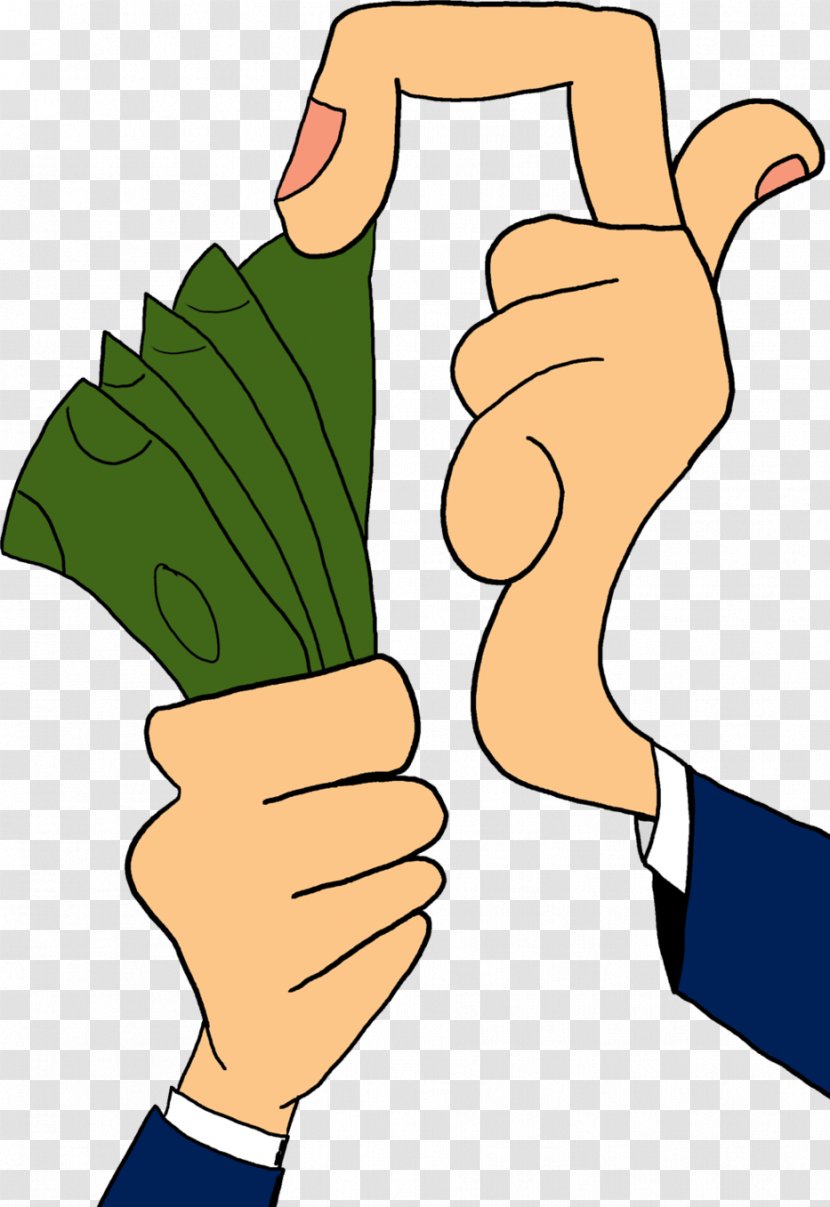 Money Cartoon Animation Clip Art - Hand - Negative Cliparts Transparent PNG