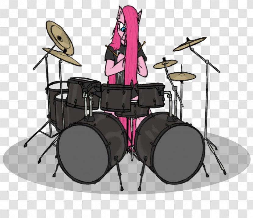 Pinkie Pie Percussion Drums Heavy Metal - Silhouette Transparent PNG